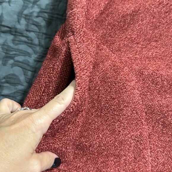 EDDIE BAUER women’s size XL rust color fleece pullover with pockets relaxed fit - Picture 7 of 15